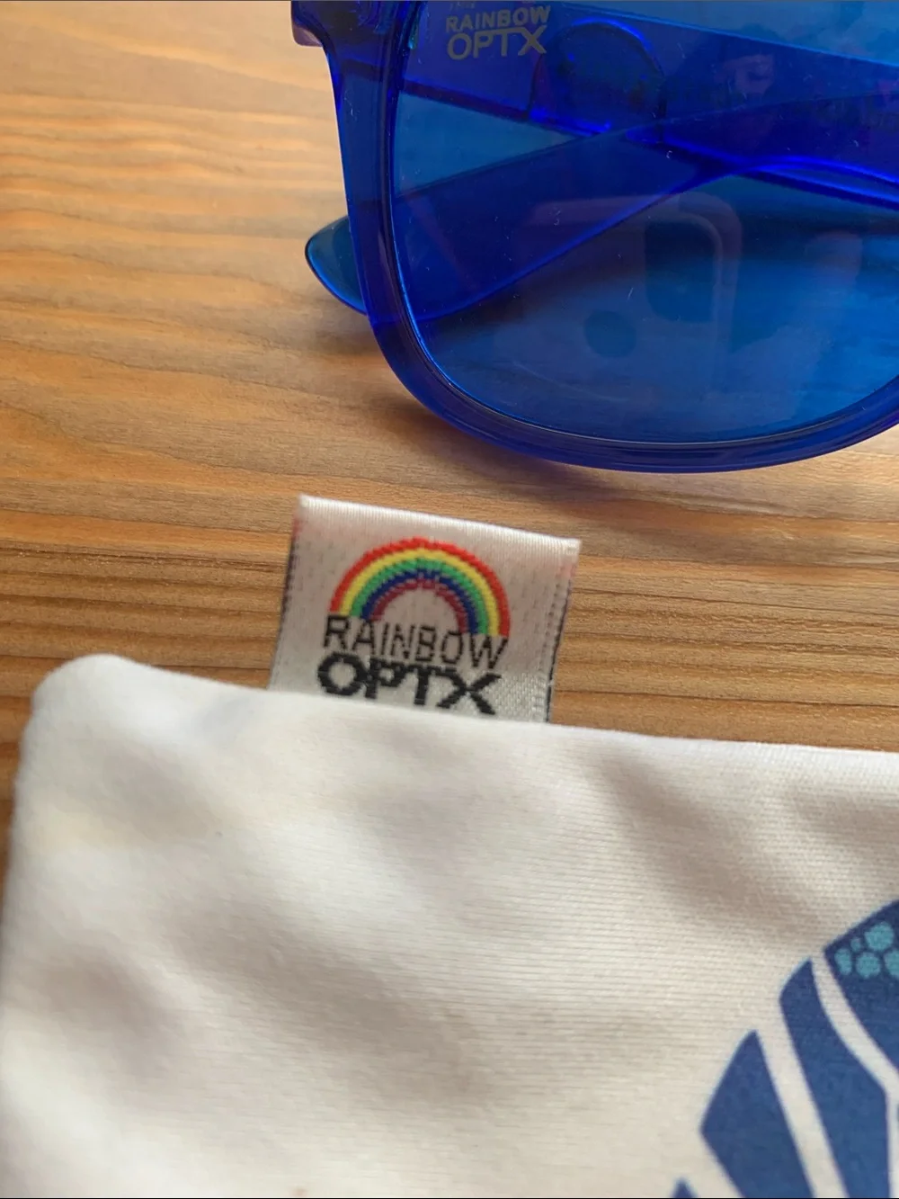 New Rainbow Optx Cobalt Blue Wayfarer Sunglasses Colored Lenses Adult